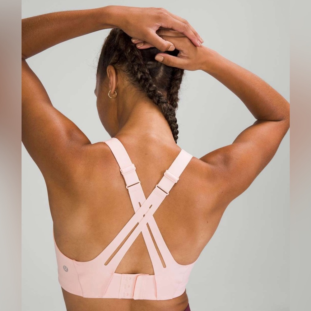Lululemon AirSupport Bra in Pink Mist/White Opal 34C